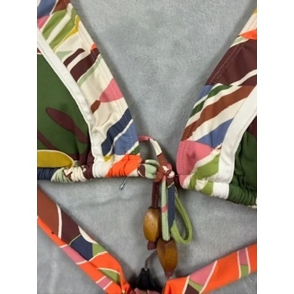 NWT Bleu Rod Beattie Bikini Set Womens Multicolor Tropical 2PC Swimsuit S $150